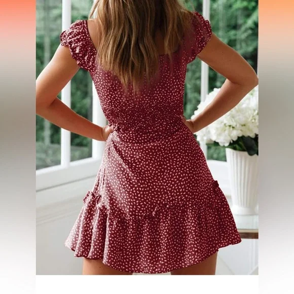 Red ‘Polka Dot‘ Dress - M/L - Picture 3 of 4